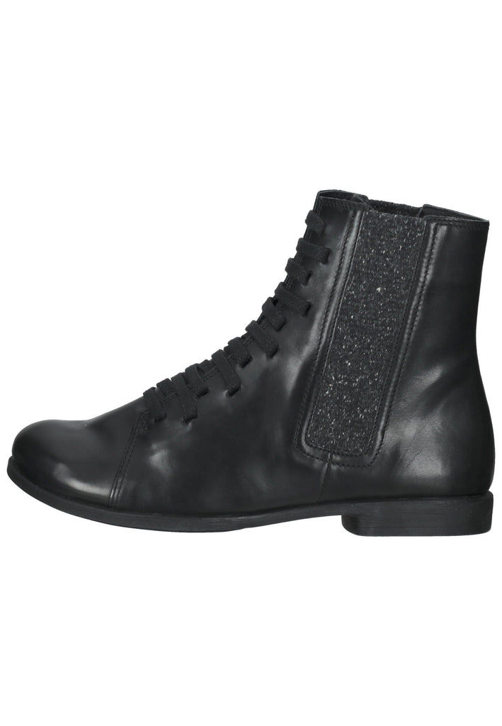 Think! Stiefelette Glattleder Schwarz