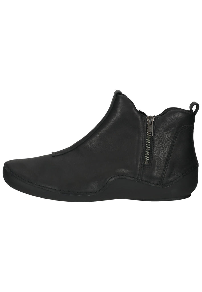 Think! Stiefelette Glattleder Schwarz Kombi