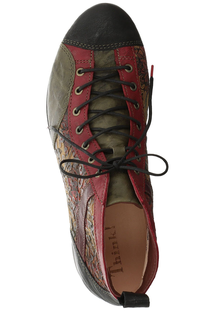 Think! Stiefelette Leder Schwarz/Rot