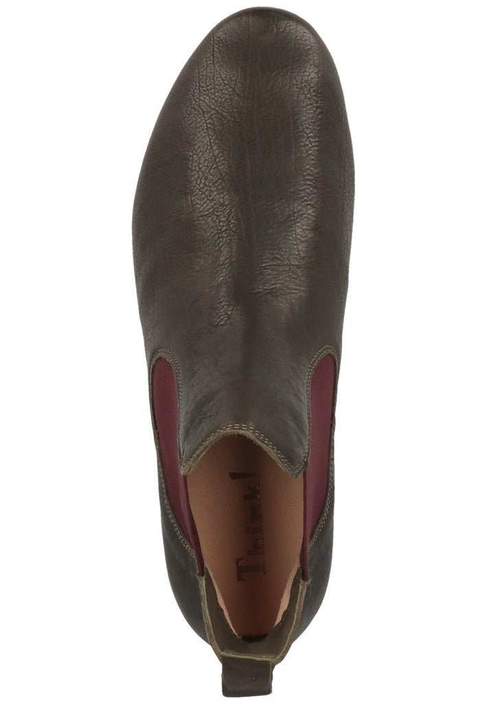 Think! Stiefelette Leder/Textil Dunkelgrün