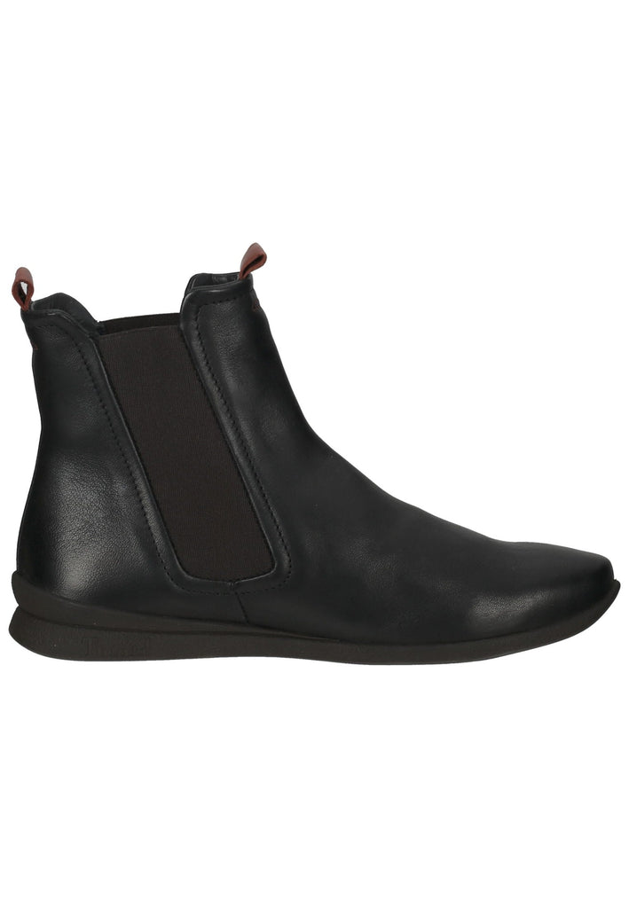 Think! Stiefelette Leder/Textil Schwarz Kombi