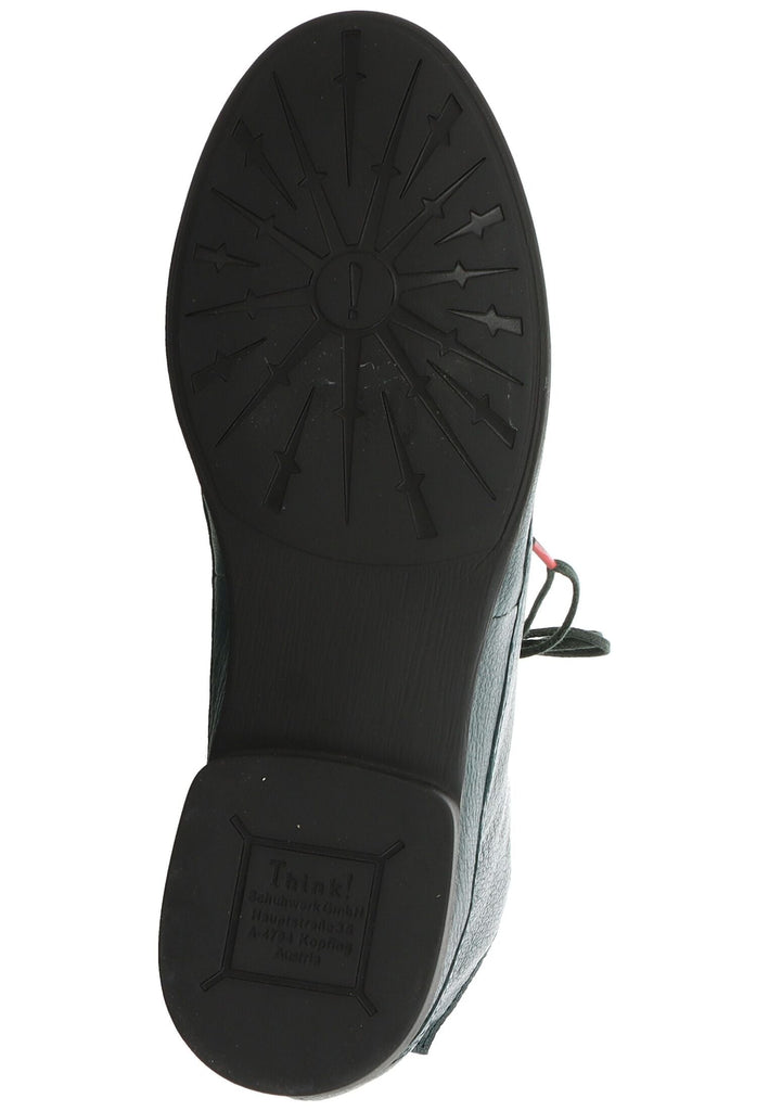 Think! Stiefelette Nappaleder Petrol Warmfutter
