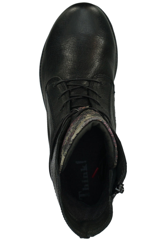 Think! Stiefelette Nappaleder Schwarz Warmfutter