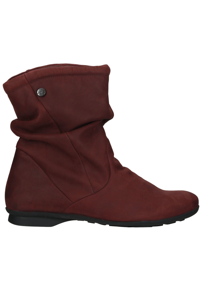 Think! Stiefelette Nubukleder Dunkelrot
