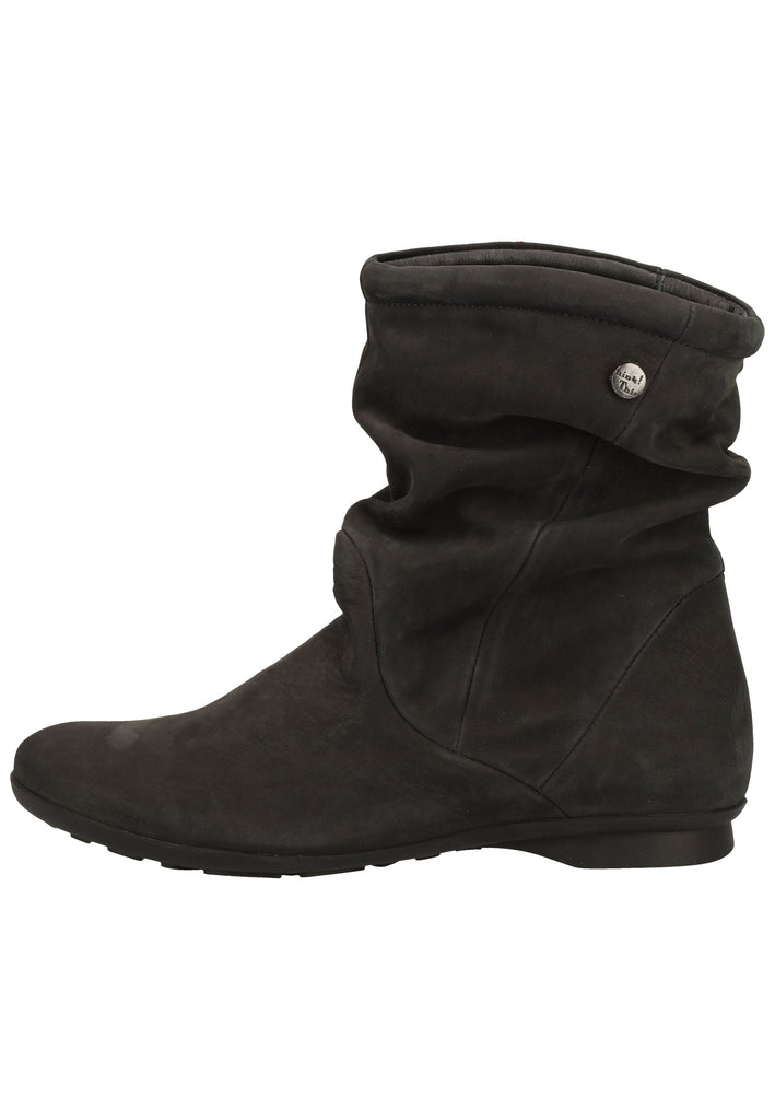 Think! Stiefelette Nubukleder Schwarz