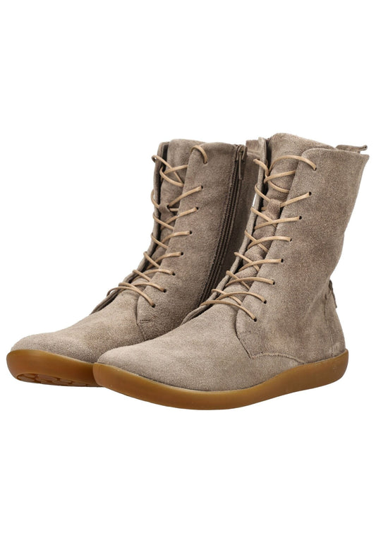 Think! Stiefelette Veloursleder Beige/Grau