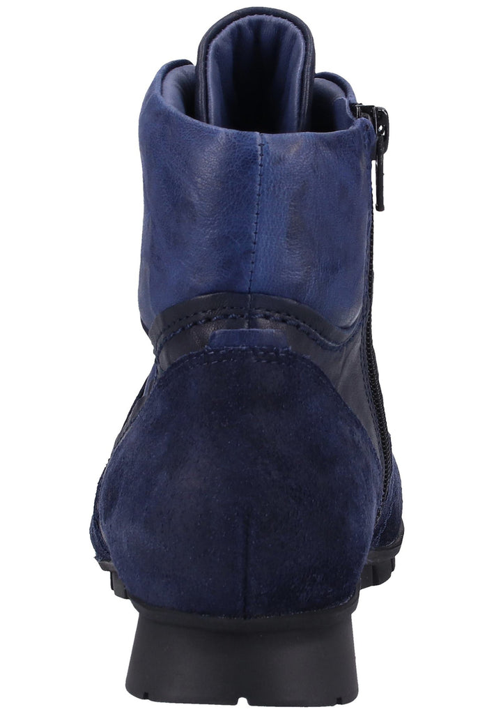 Think! Stiefelette Veloursleder Dunkelblau