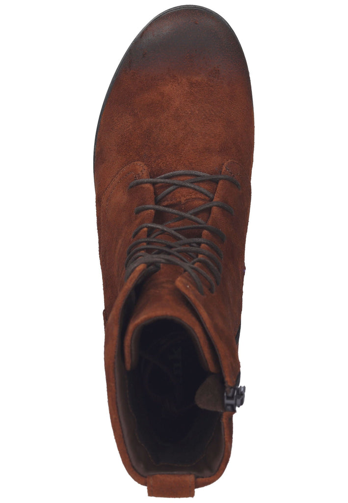 Think! Stiefelette Veloursleder Dunkelbraun