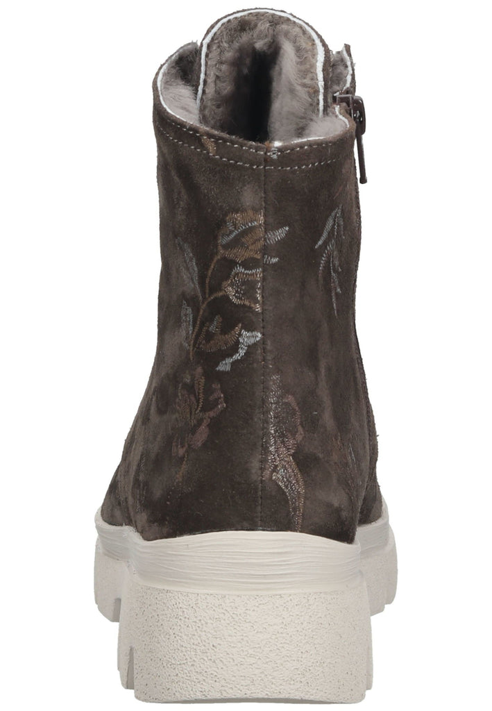 Think! Stiefelette Veloursleder Dunkelbraun Warmfutter