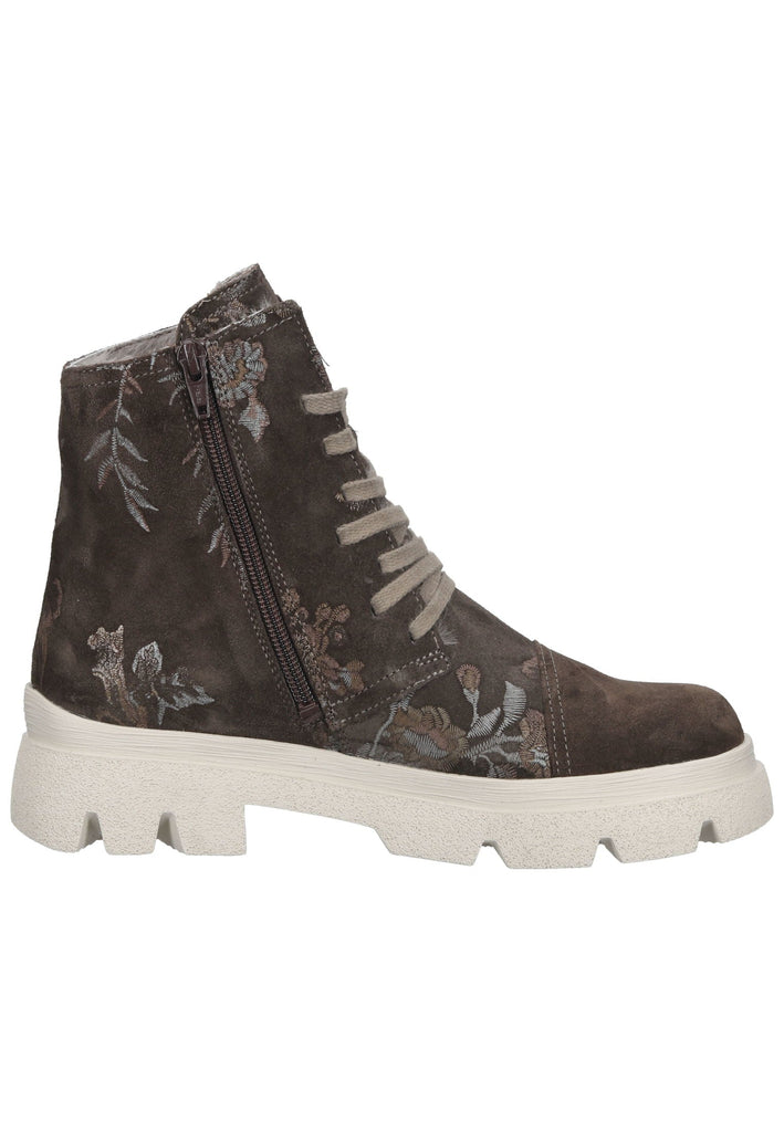 Think! Stiefelette Veloursleder Dunkelbraun Warmfutter