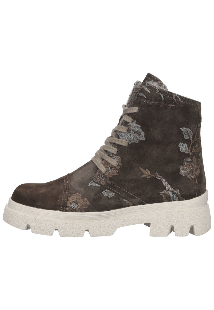 Think! Stiefelette Veloursleder Dunkelbraun Warmfutter