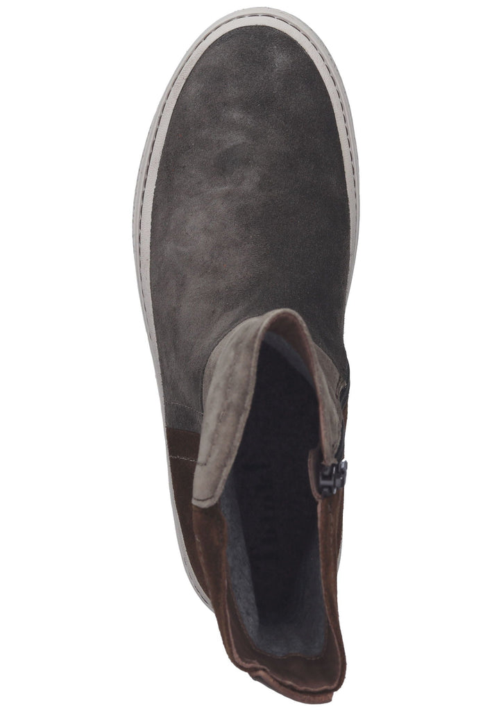 Think! Stiefelette Veloursleder Grau