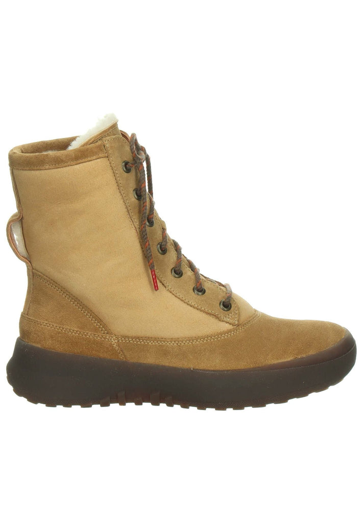 Think! Stiefelette Veloursleder Hellbraun Warmfutter