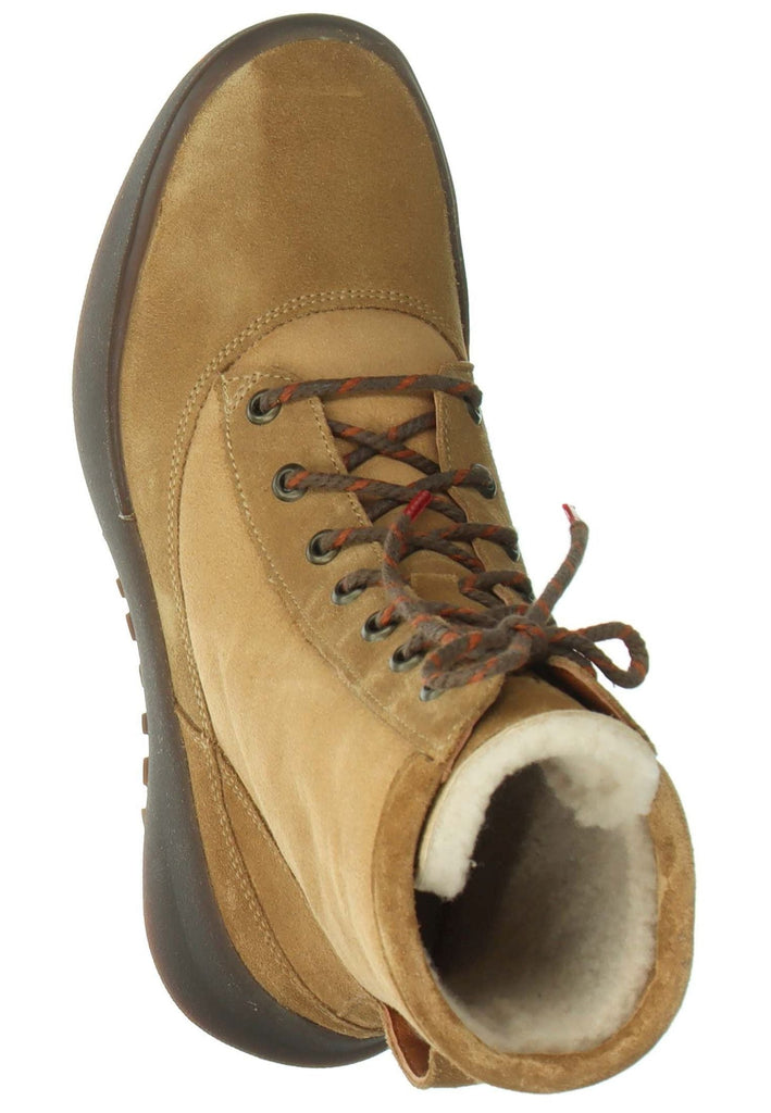 Think! Stiefelette Veloursleder Hellbraun Warmfutter