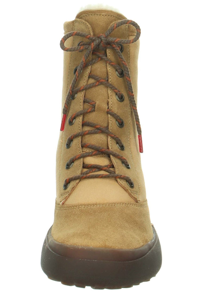 Think! Stiefelette Veloursleder Hellbraun Warmfutter