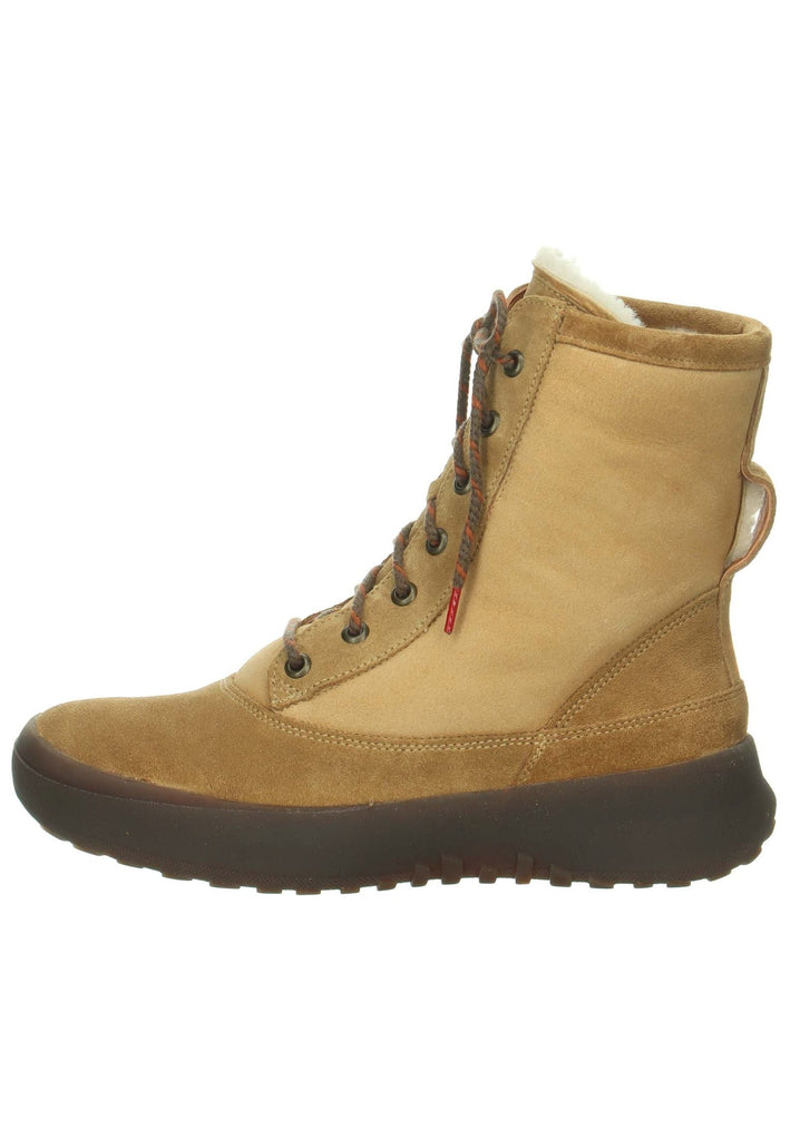 Think! Stiefelette Veloursleder Hellbraun Warmfutter