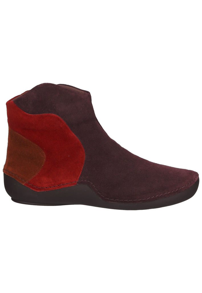 Think! Stiefelette Veloursleder Rot