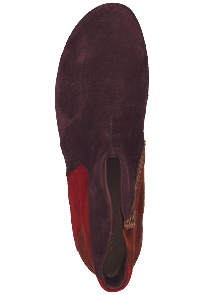 Think! Stiefelette Veloursleder Rot