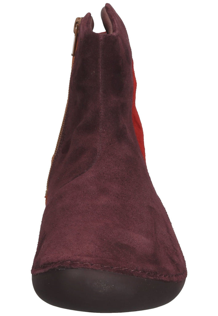 Think! Stiefelette Veloursleder Rot