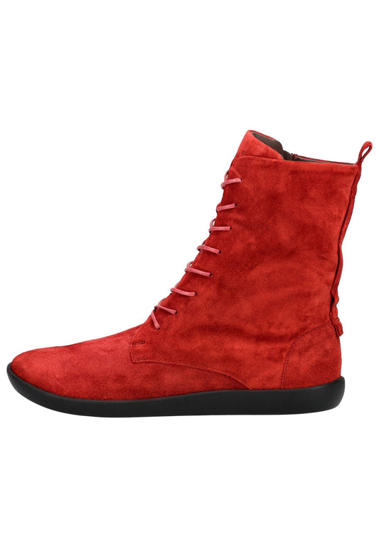 Think! Stiefelette Veloursleder Rot