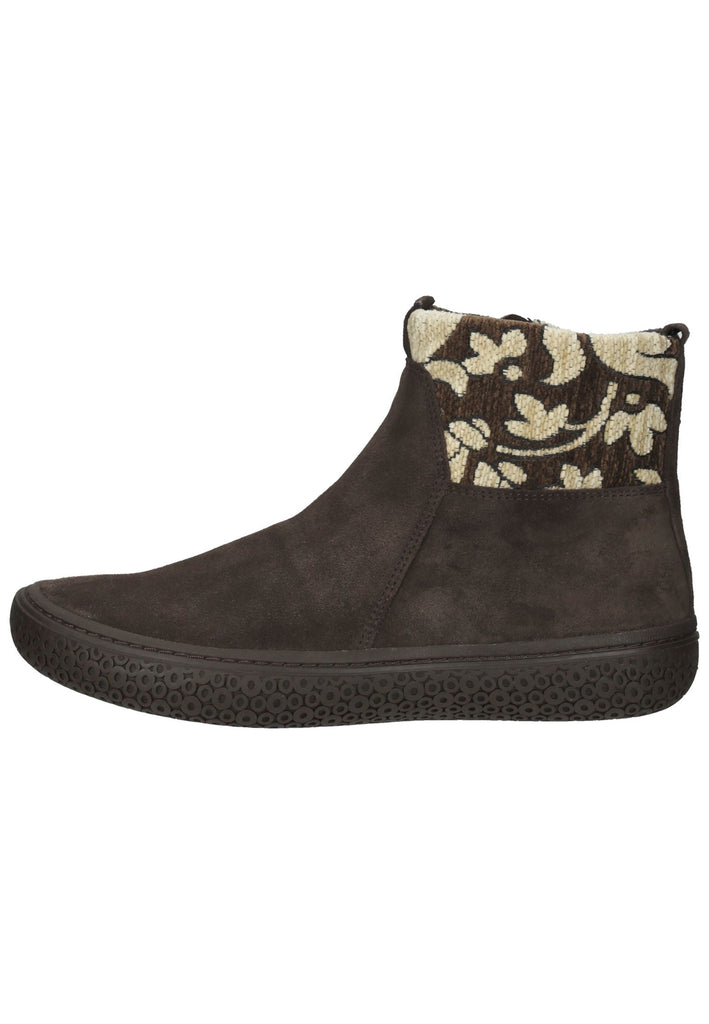 Think! Stiefelette Veloursleder/Synthetik Dunkelbraun