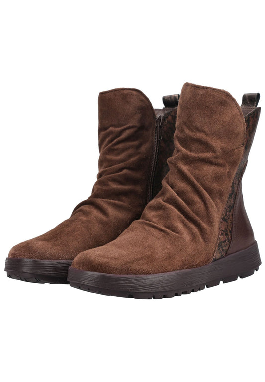 Think! Stiefelette Veloursleder/Textil Cacao
