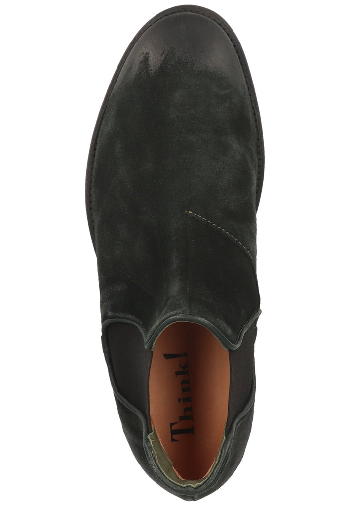 Think! Stiefelette Veloursleder/Textil Dunkelgrün