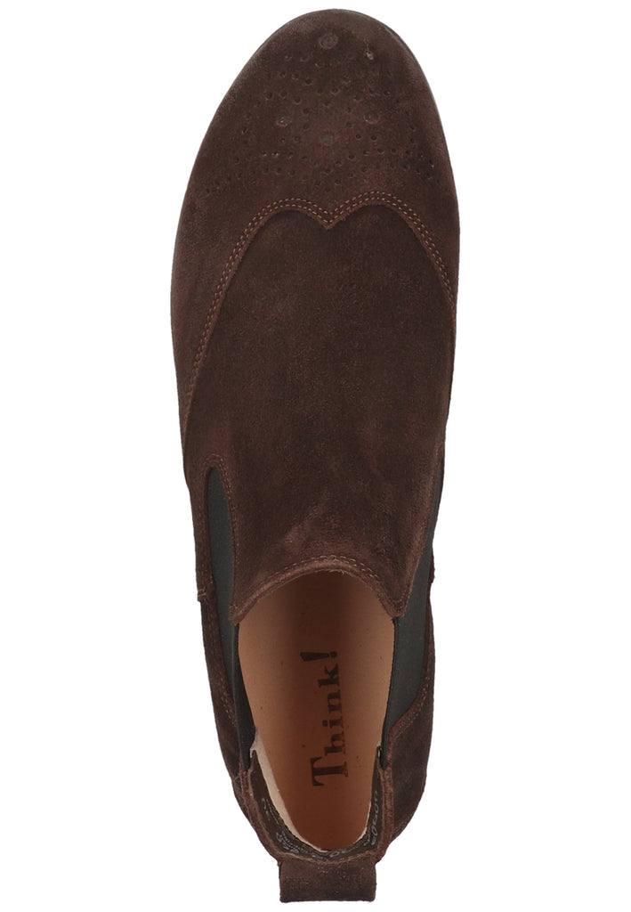 Think! Stiefelette Veloursleder/Textil Mocca