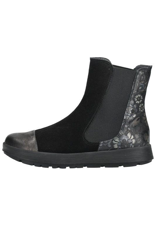 Think! Stiefelette Veloursleder/Textil Schwarz