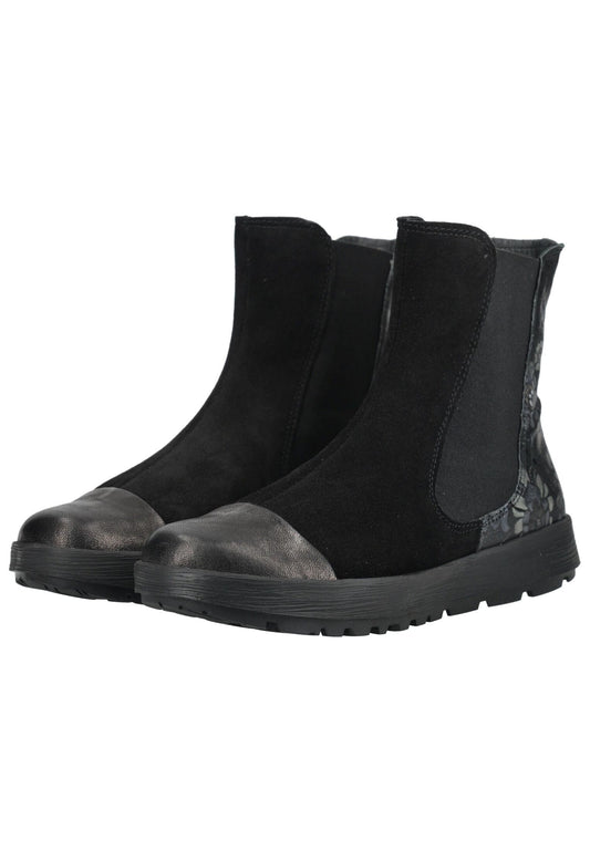 Think! Stiefelette Veloursleder/Textil Schwarz