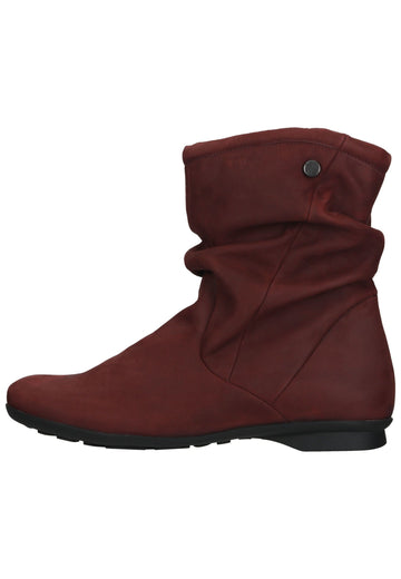 Stiefeletten Think! Stiefelette Nubukleder Dunkelrot