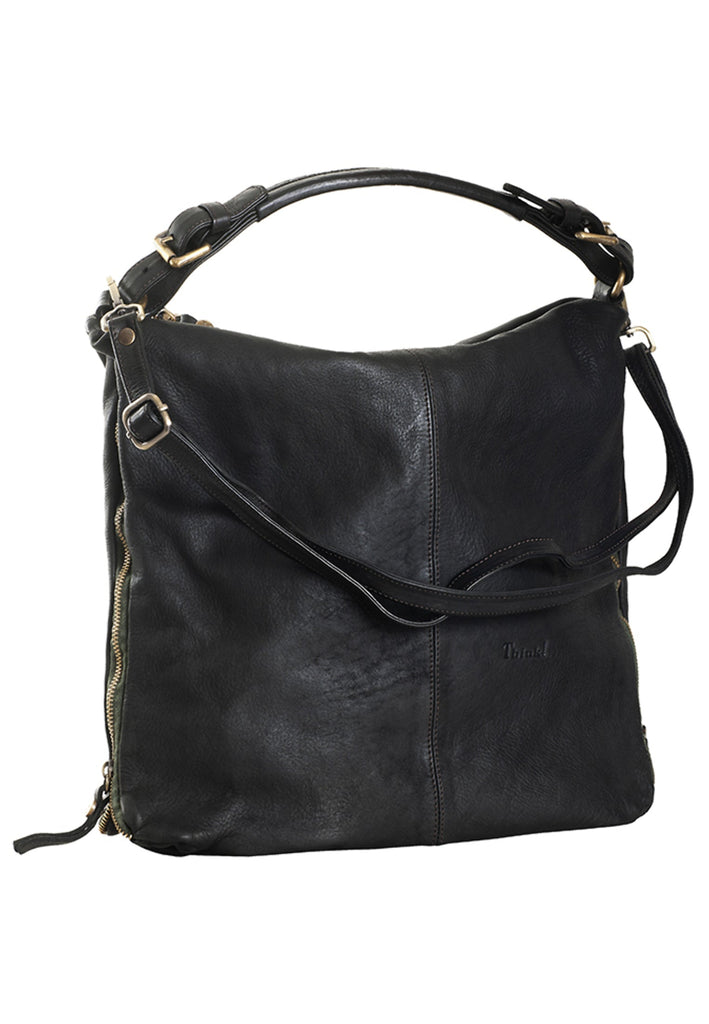 Think! Taschen Leder Schwarz