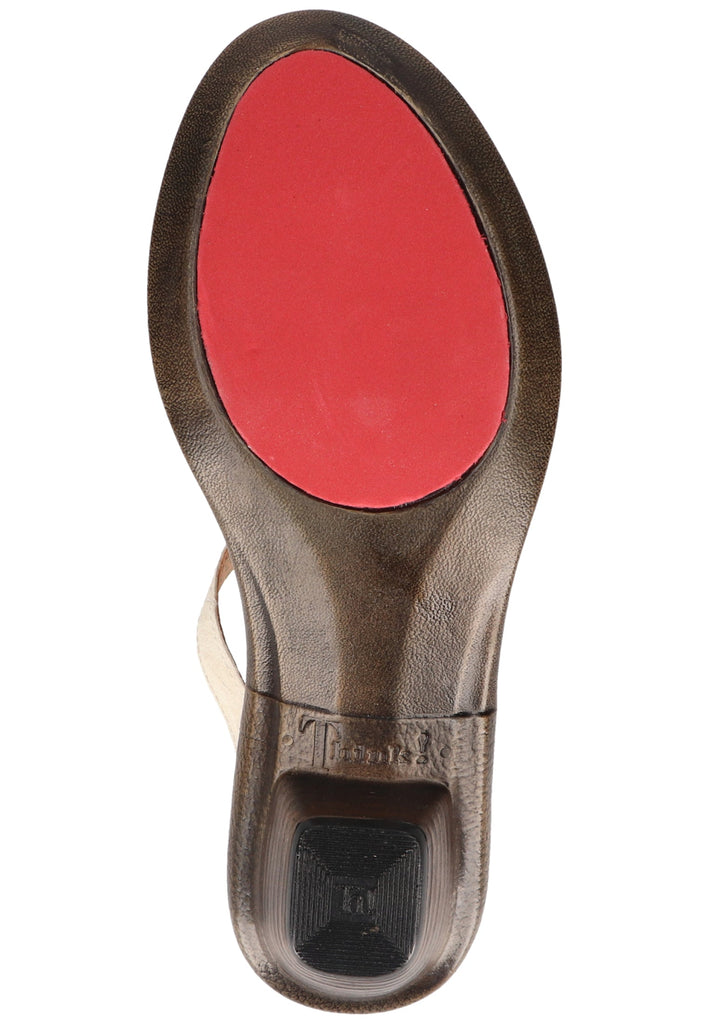 Think! Zehensteg Glattleder Beige