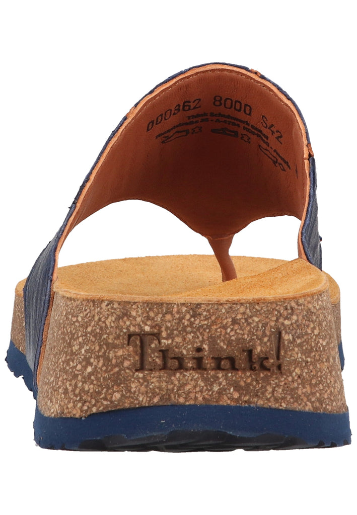 Think! Zehensteg Glattleder Blau