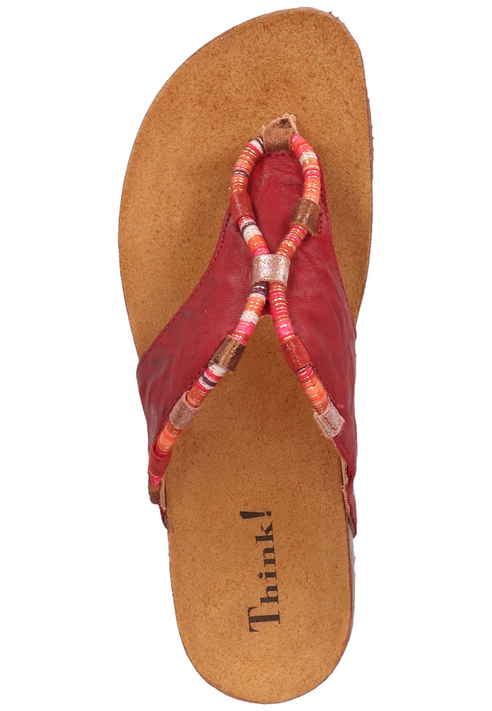 Think! Zehensteg Glattleder Cherry