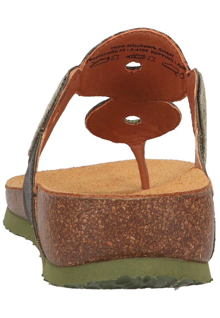Think! Zehensteg Glattleder Oliv