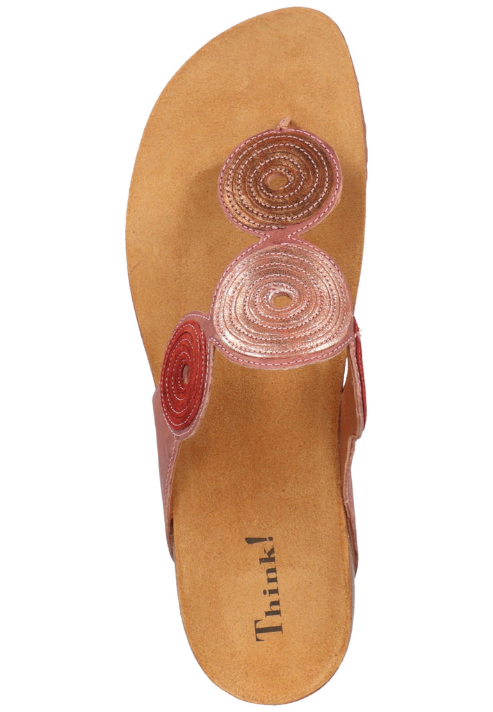 Think! Zehensteg Glattleder Rosa