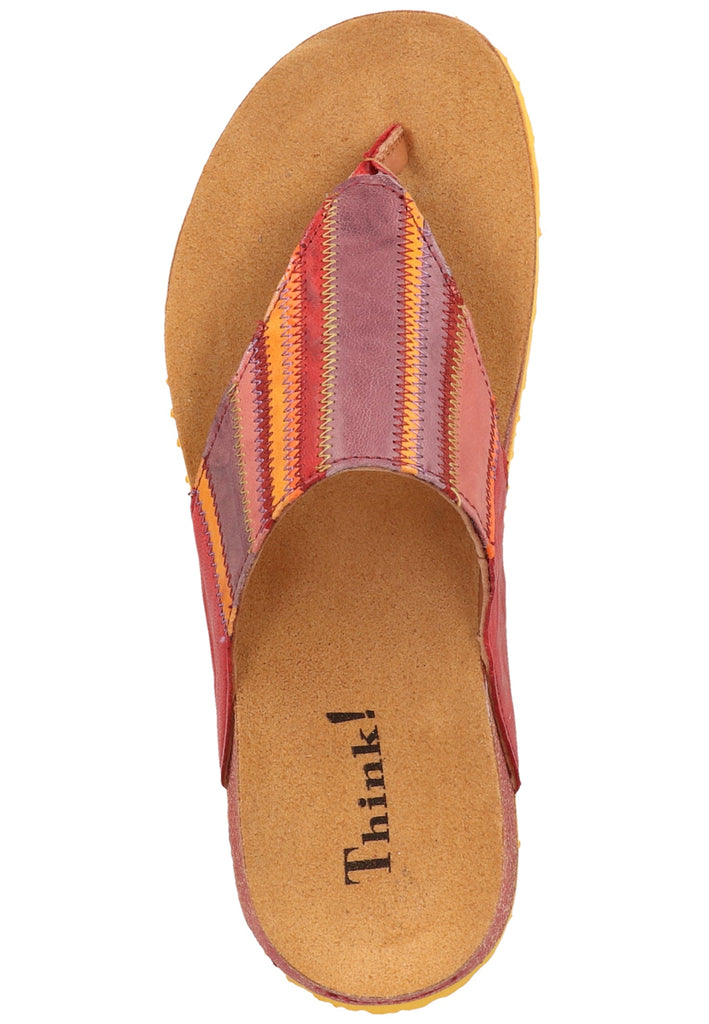 Think! Zehensteg Glattleder Rot