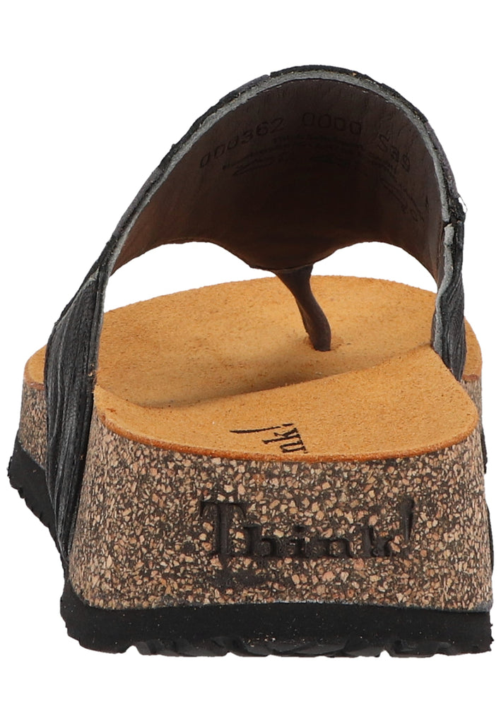 Think! Zehensteg Glattleder Schwarz