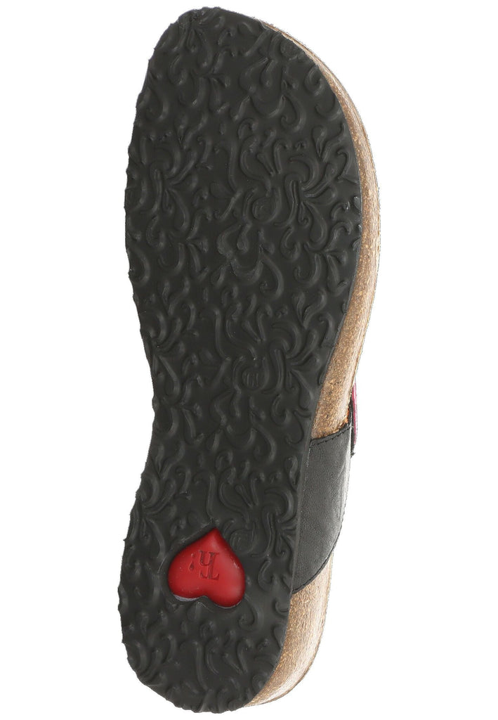 Think! Zehensteg Leder Schwarz Multi