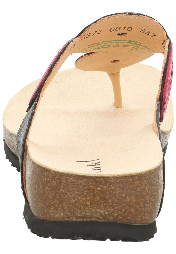 Think! Zehensteg Leder Schwarz Multi