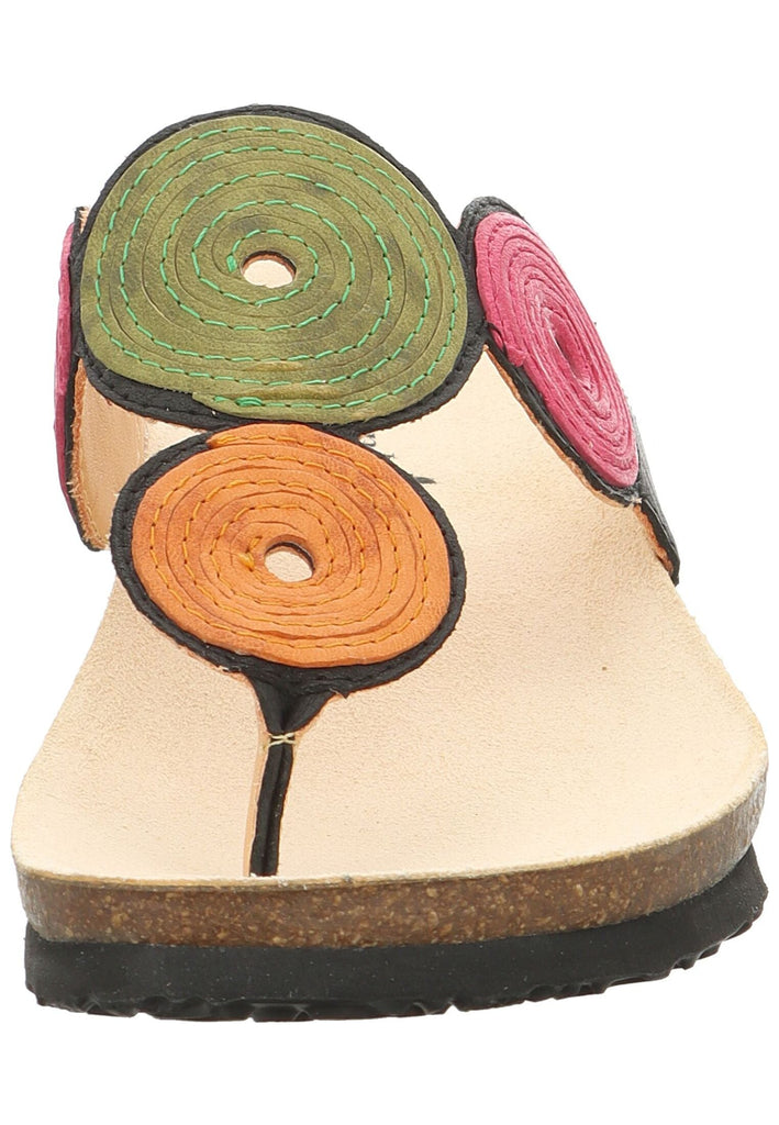 Think! Zehensteg Leder Schwarz Multi