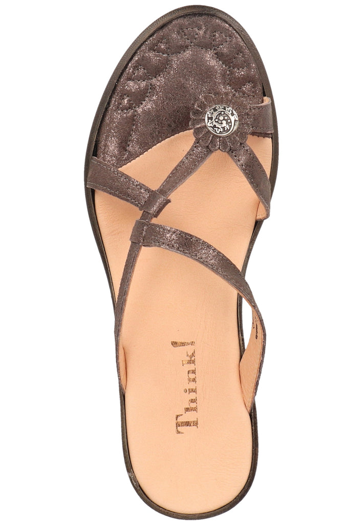 Think! Zehensteg Leder Taupe