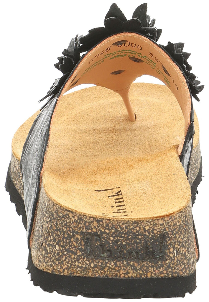 Think! Zehensteg Leder/Textil Schwarz