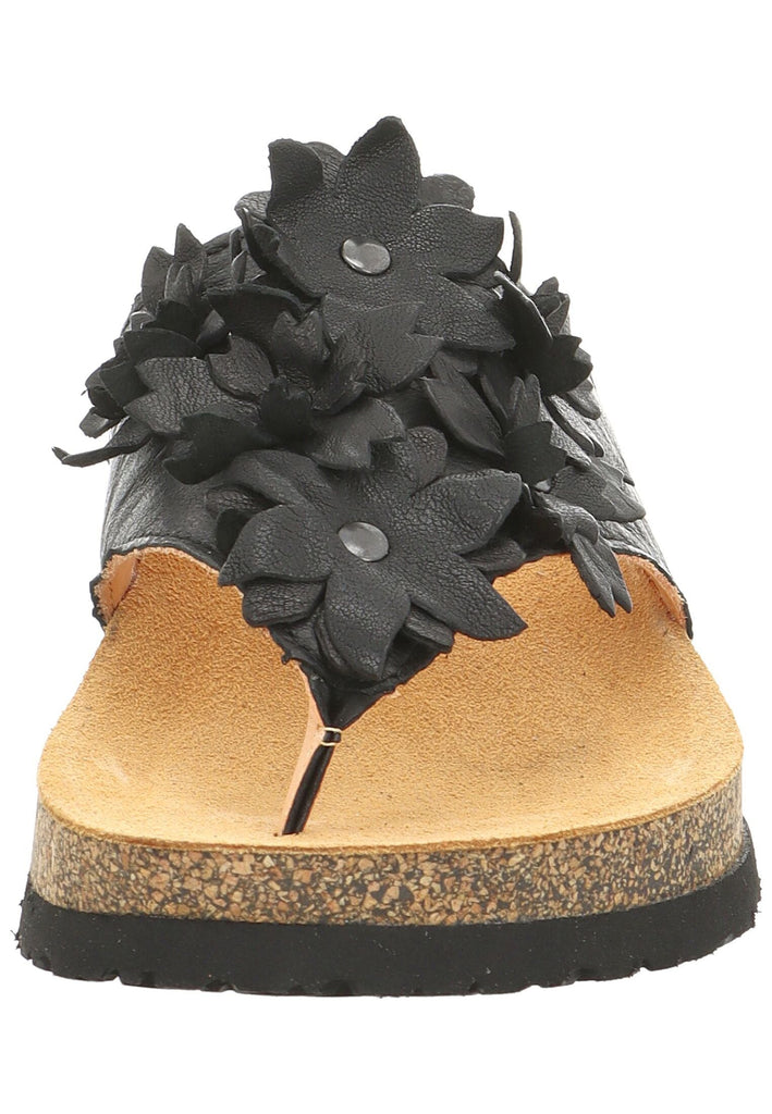 Think! Zehensteg Leder/Textil Schwarz