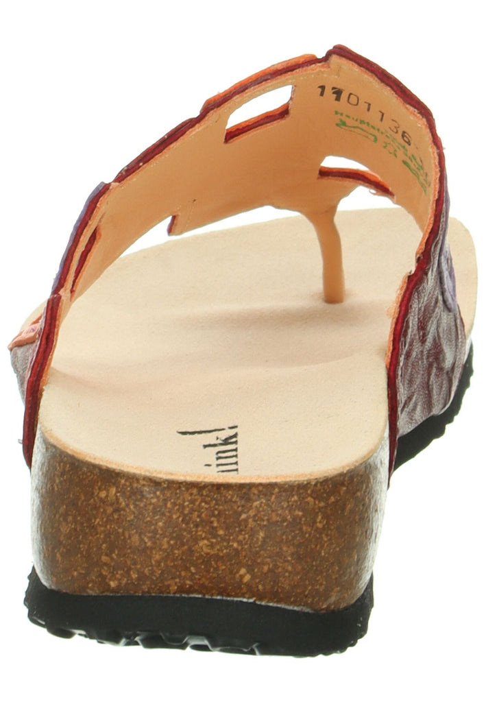 Think! Zehensteg Nappaleder Rot/Pink