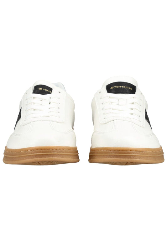 Tom Tailor Sneaker Lederimitat Schwarz/Weiß