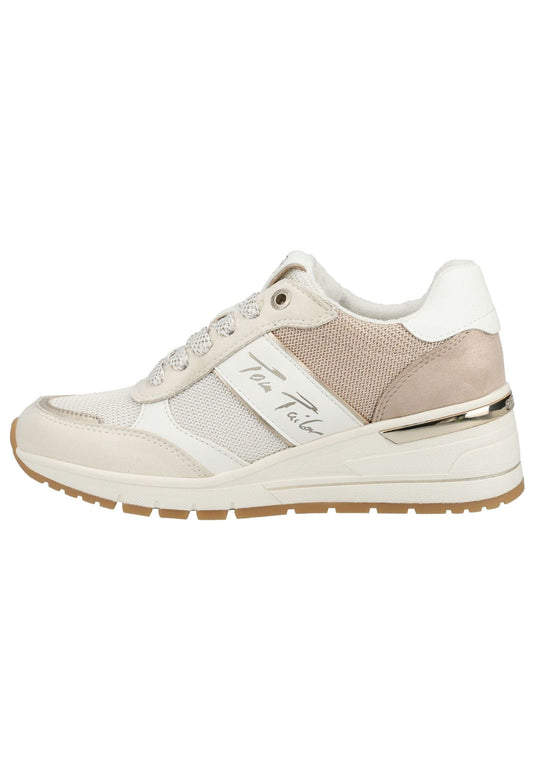 Tom Tailor Sneaker Lederimitat/Textil Cream