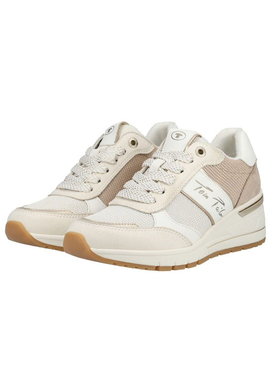 Tom Tailor Sneaker Lederimitat/Textil Cream