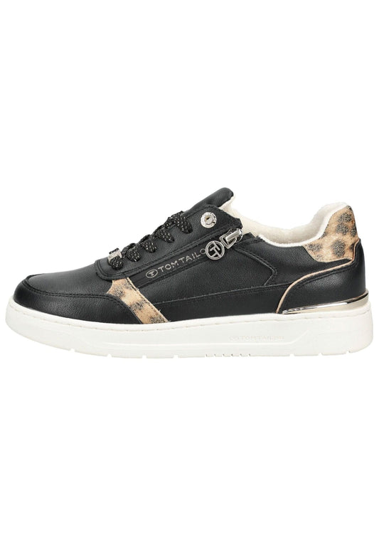 Tom Tailor Sneaker Lederimitat/Textil Schwarz